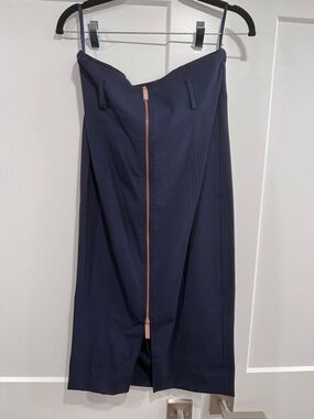 Ted baker zip up and down midi skirt